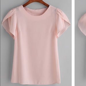 Petal Sleeve Chiffon Blouse